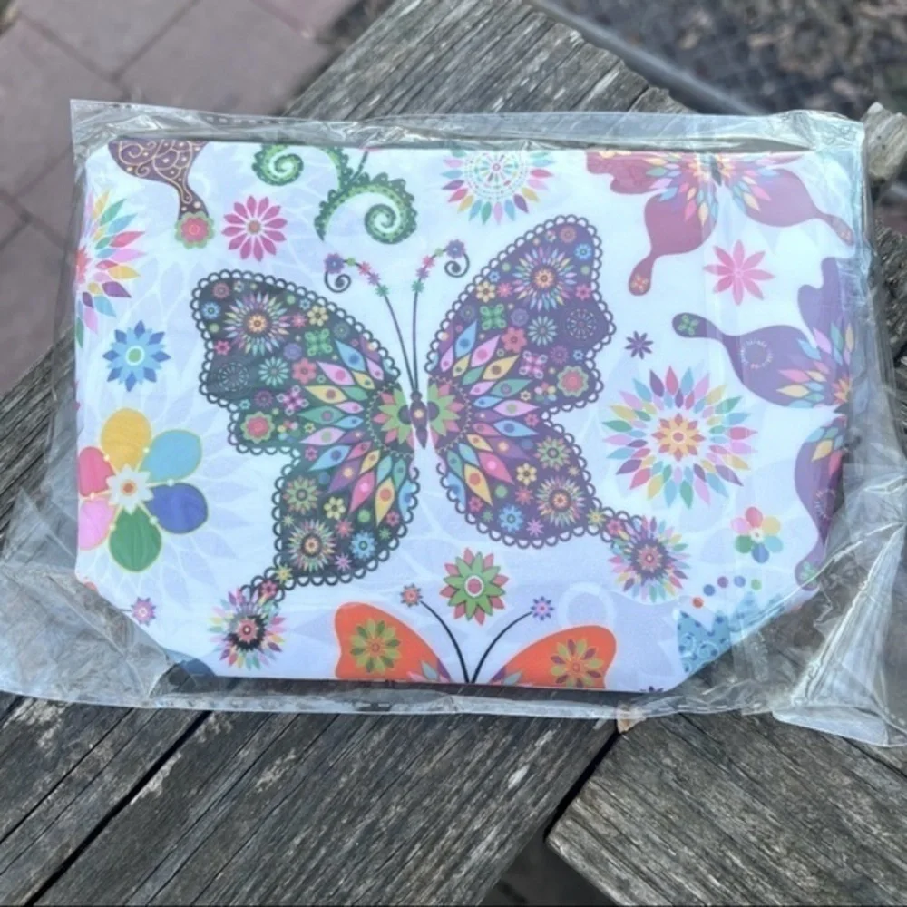 HP Butterfly print makeup / cosmetic bag